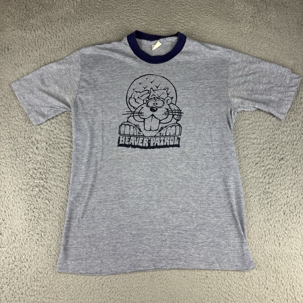 Vintage‎ Single Stitch T Shirt Thin Beaver Patrol Chandler Inn Omaha Men's Large